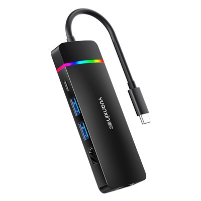 6 in 1 USB C ハブ Rgb